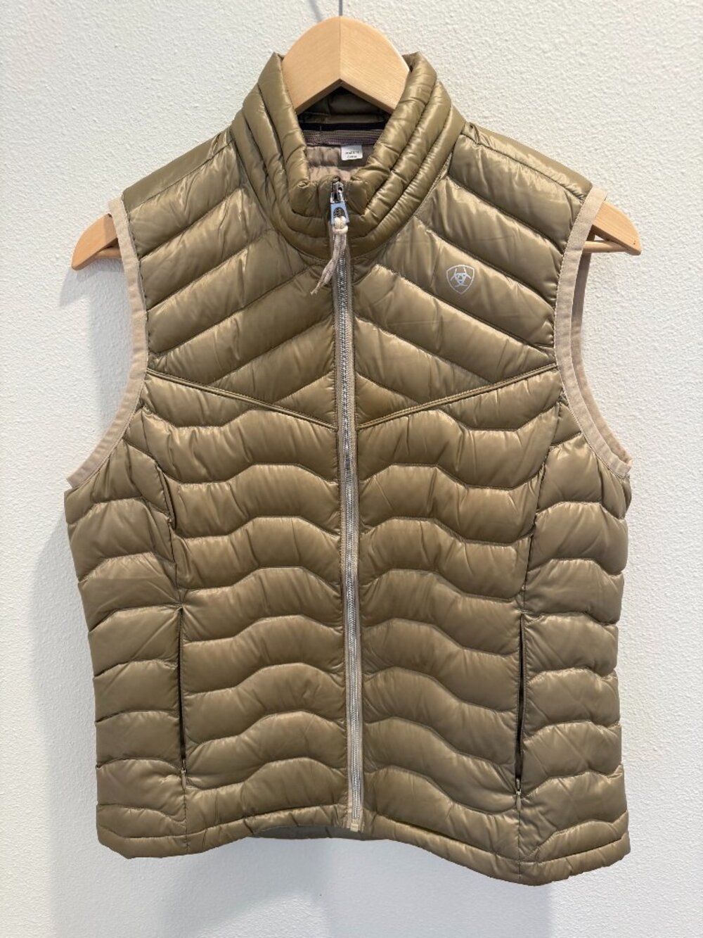 Ariat AriatTEK Quilted Puffer Vest Medium Olive Gold